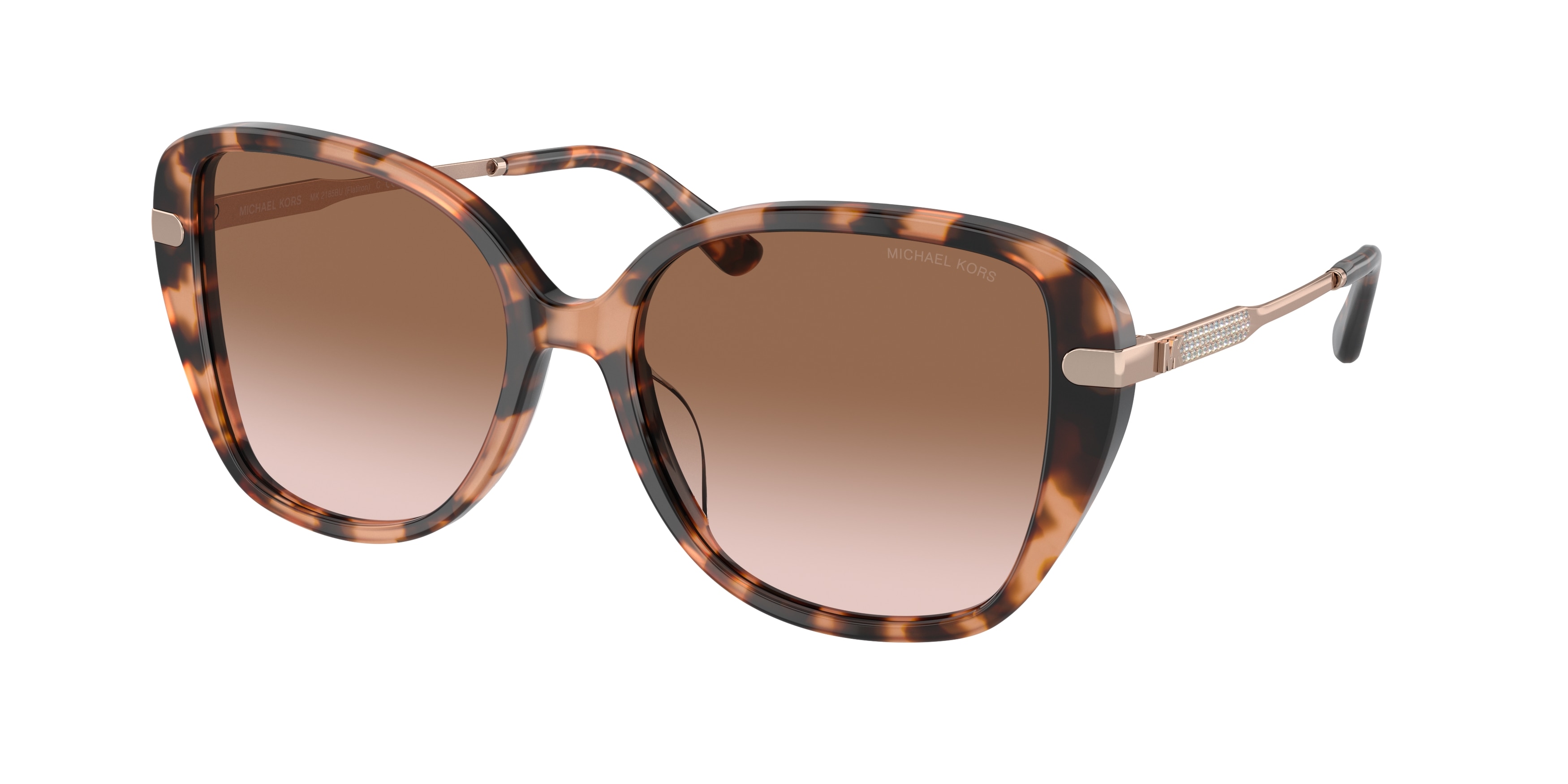 Michael Kors Damen MK2185BU Flatiron 344913 Sonnenbrillen Acetat SchildkröTe Braun Quadratisch Normal Schattiert-image